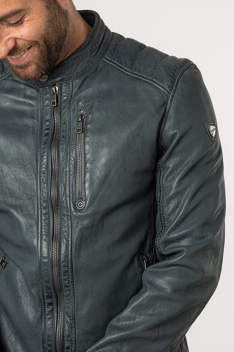 Lederjacke MAURITIUS 1201-0672-vintage-blue