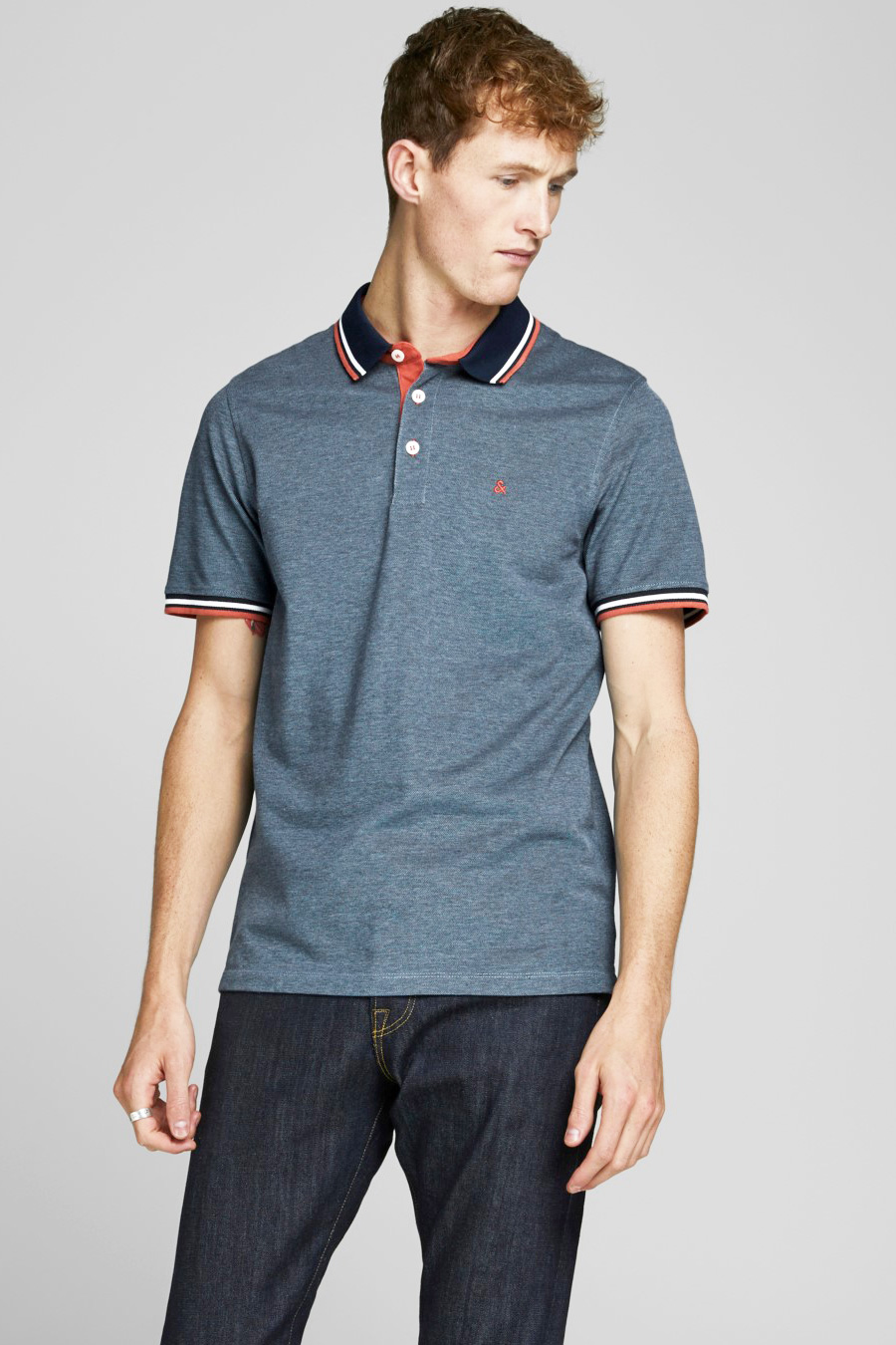 Poloshirts JACK & JONES 12136668-Denim-Blue
