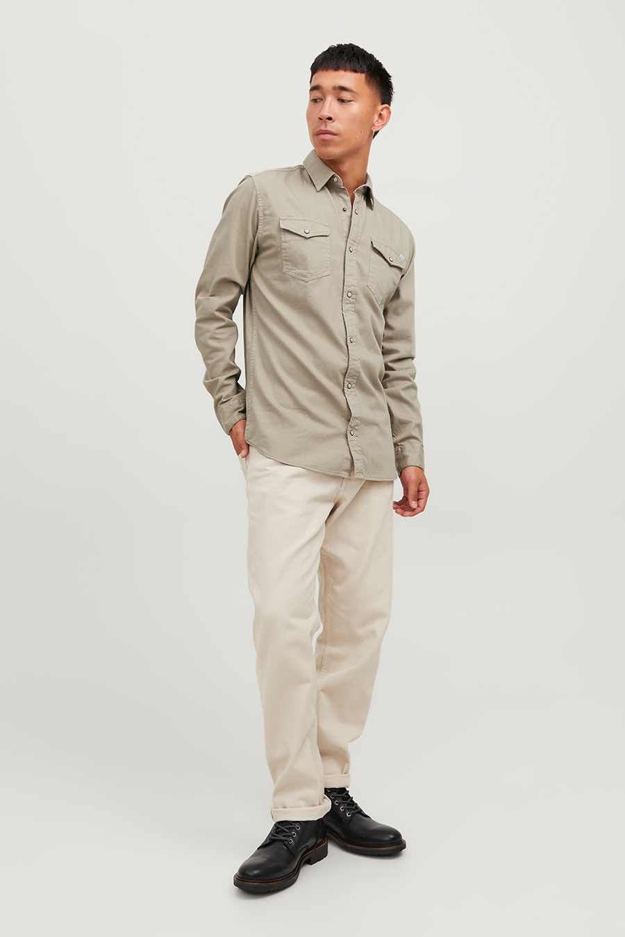 Jeanshemd JACK & JONES 12138115-Crockery