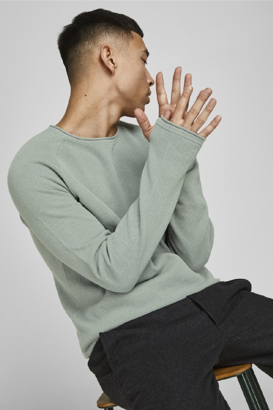 Strickpullover JACK & JONES 12157321-Slate-Gray