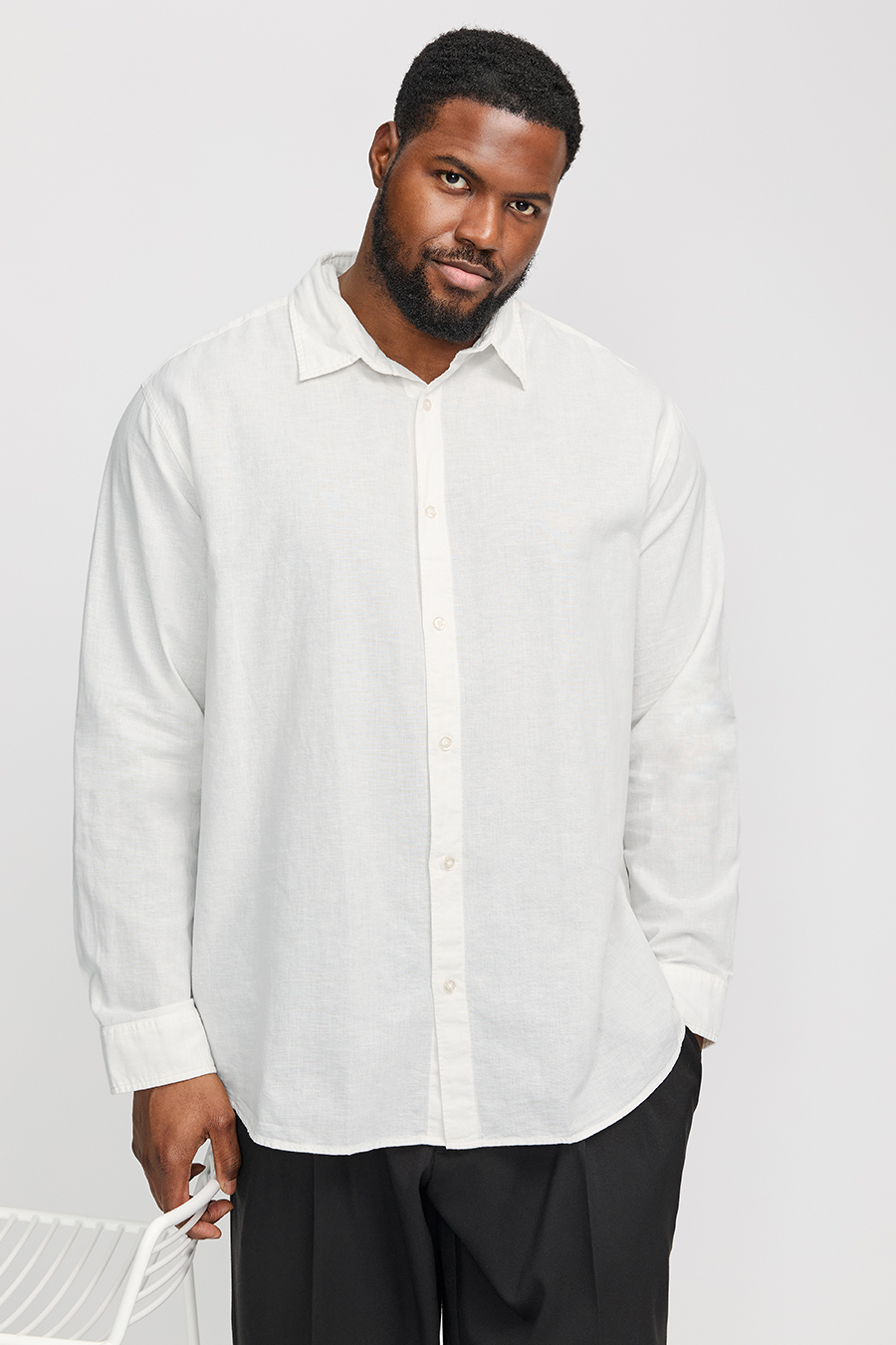 Leinenhemd JACK & JONES 12269089-White