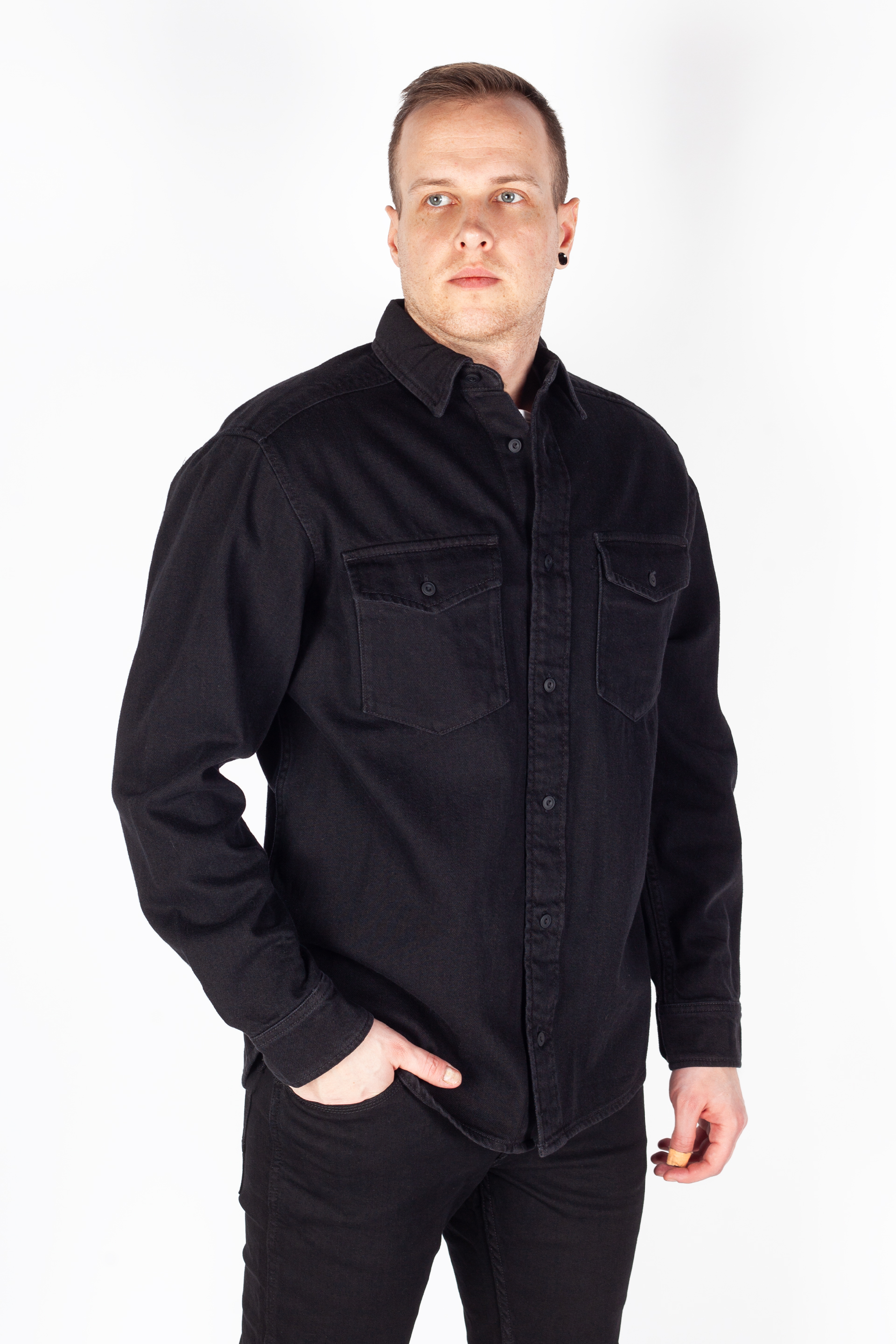 Jeanshemd JACK & JONES 12275137-Black