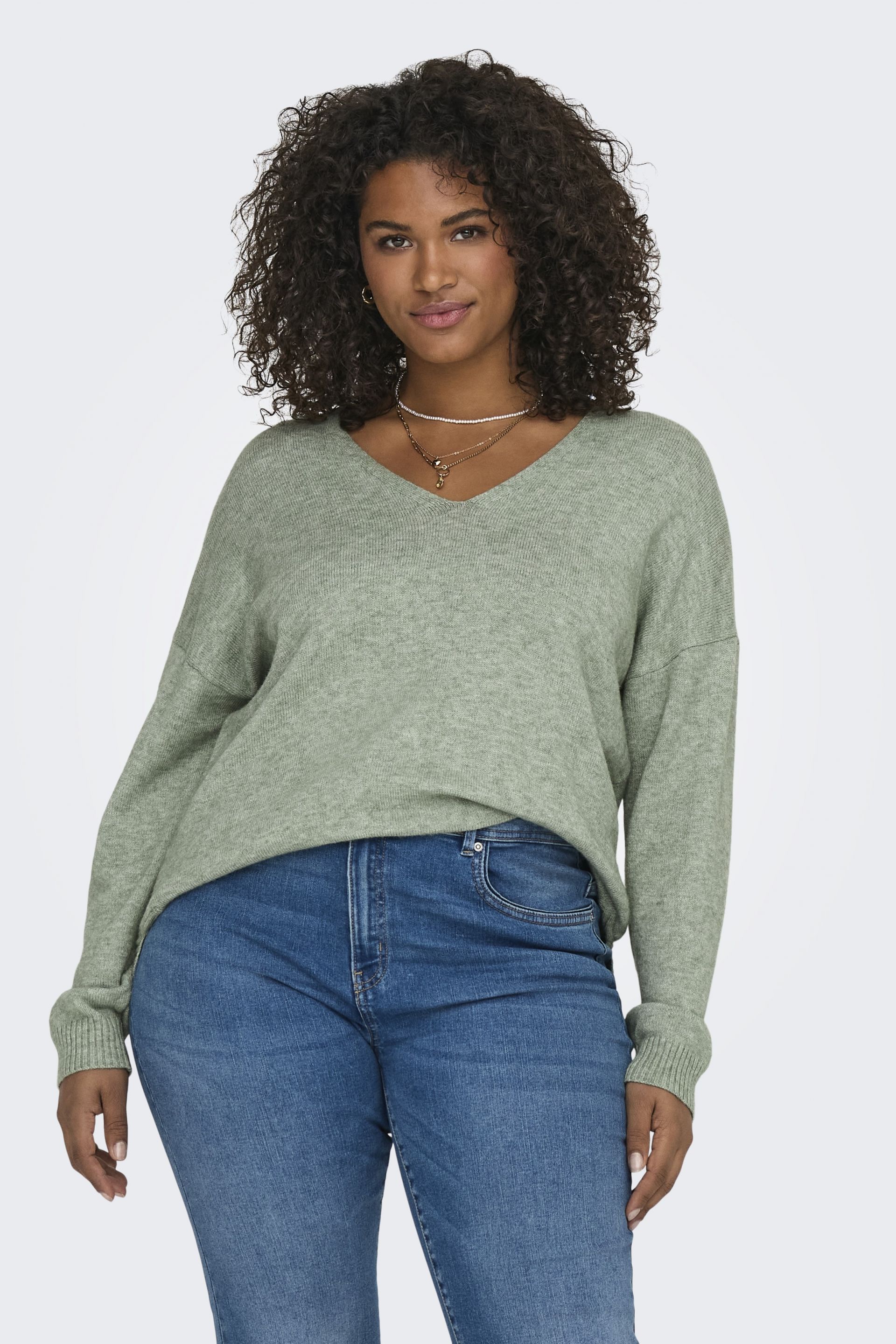 Strickpullover ONLY CARMAKOMA 15267202-Basil