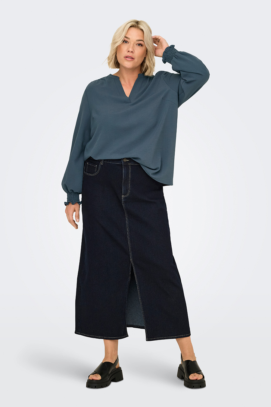 Blusen ONLY CARMAKOMA 15285157-Ombre-Blue