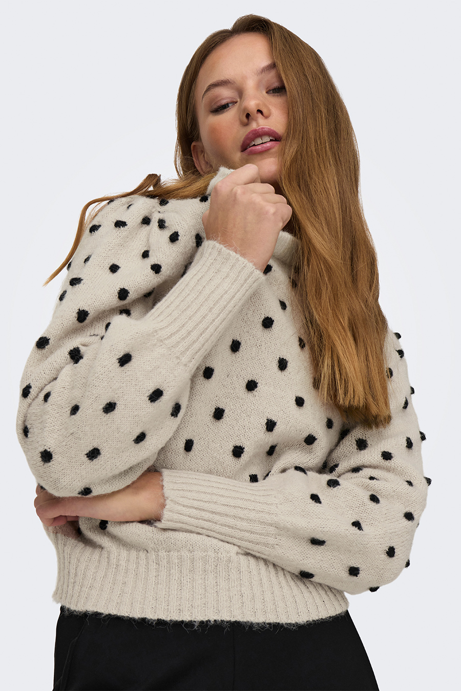 Strickpullover JACQUELINE DE YONG 15304813-Cement-BLACK