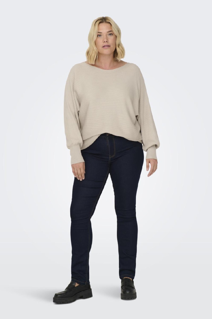 Strickpullover ONLY CARMAKOMA 15306803-Pumice-Stone