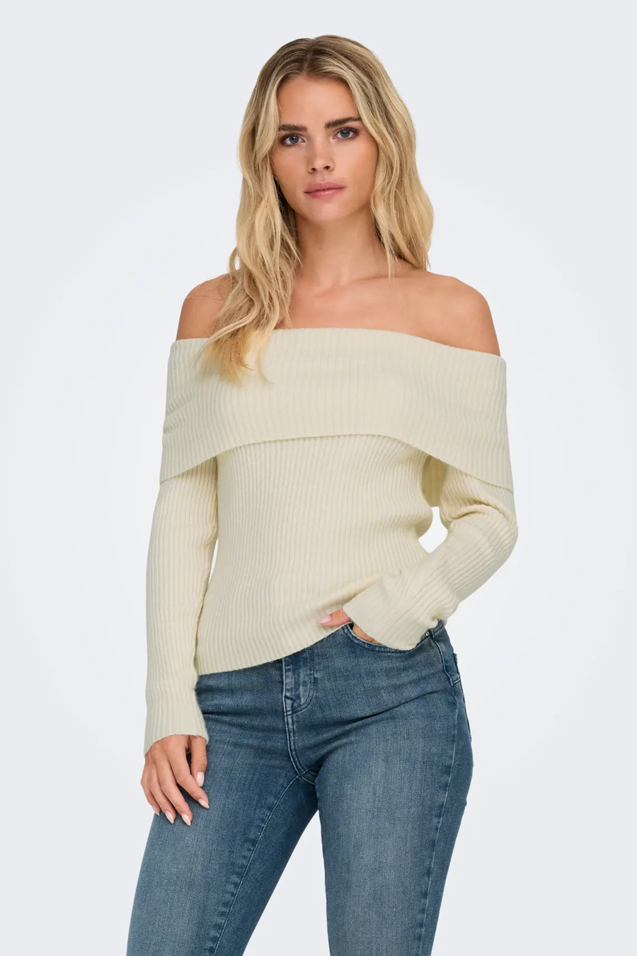 Strickpullover ONLY 15311830-Whitecap-Gray