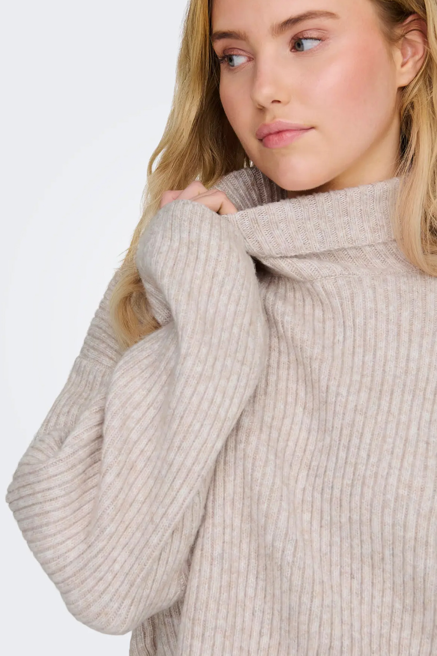 Strickpullover ONLY 15321177-Oatmeal-MEL