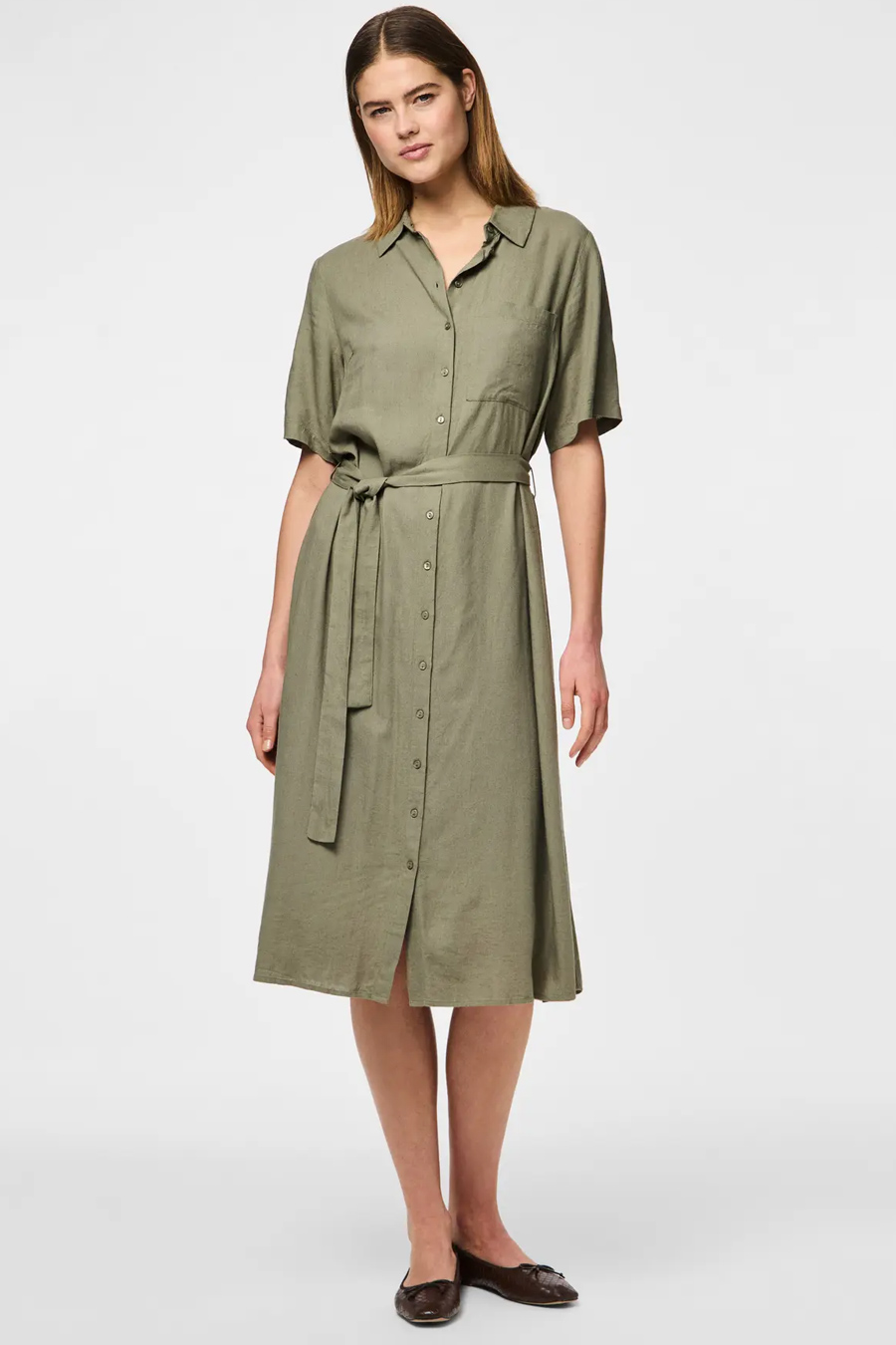 Kleid PIECES 17152063-Deep-Lichen-Gr