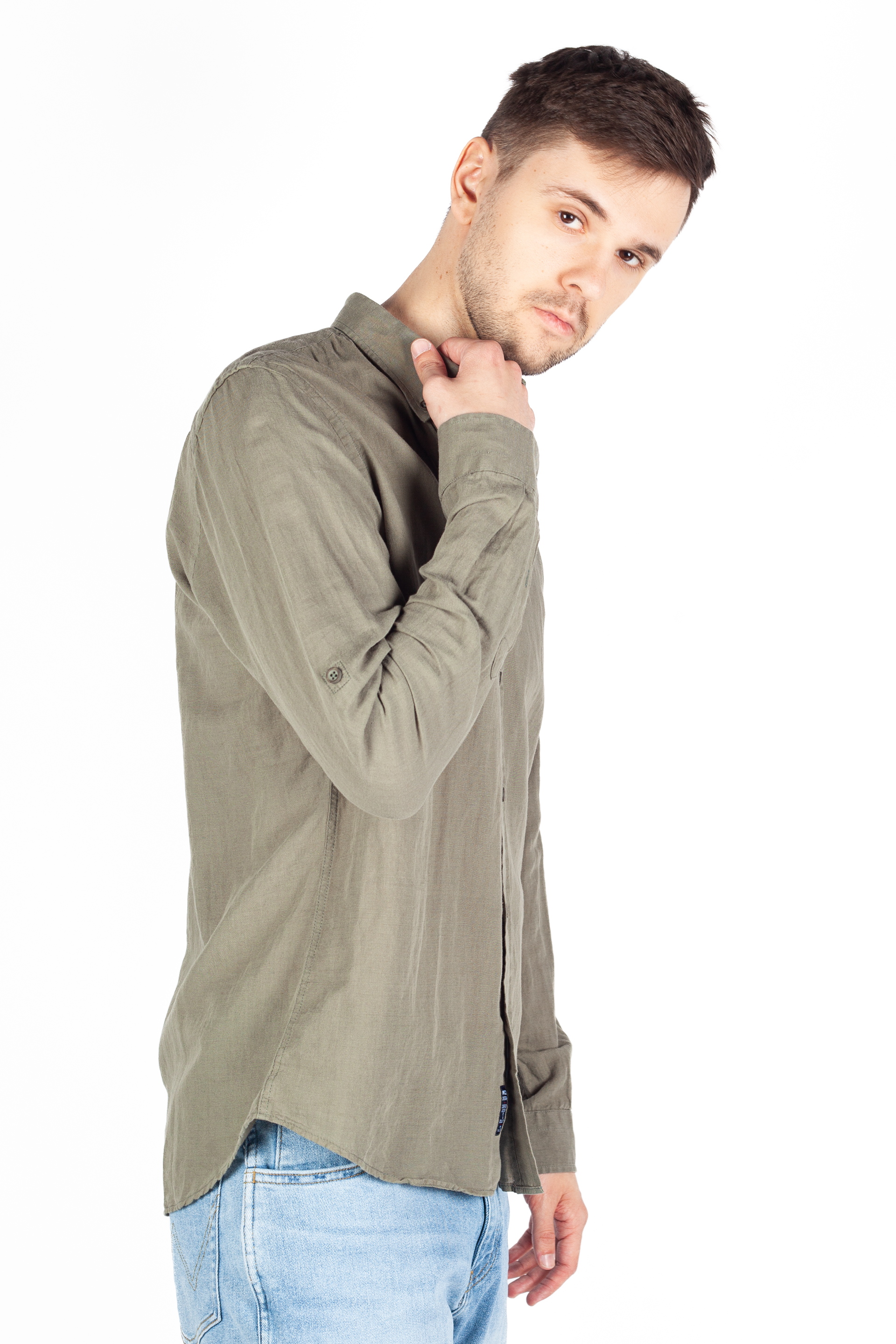 Leinenhemd MCL 32431-Y-HAKI