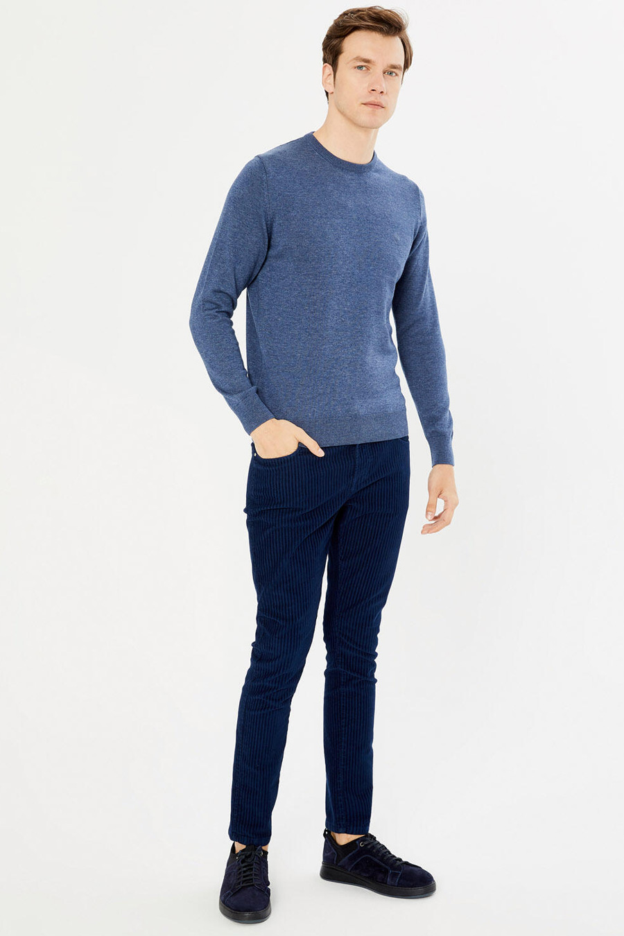 Strickpullover MCL 33006-MAVI-MELANJ