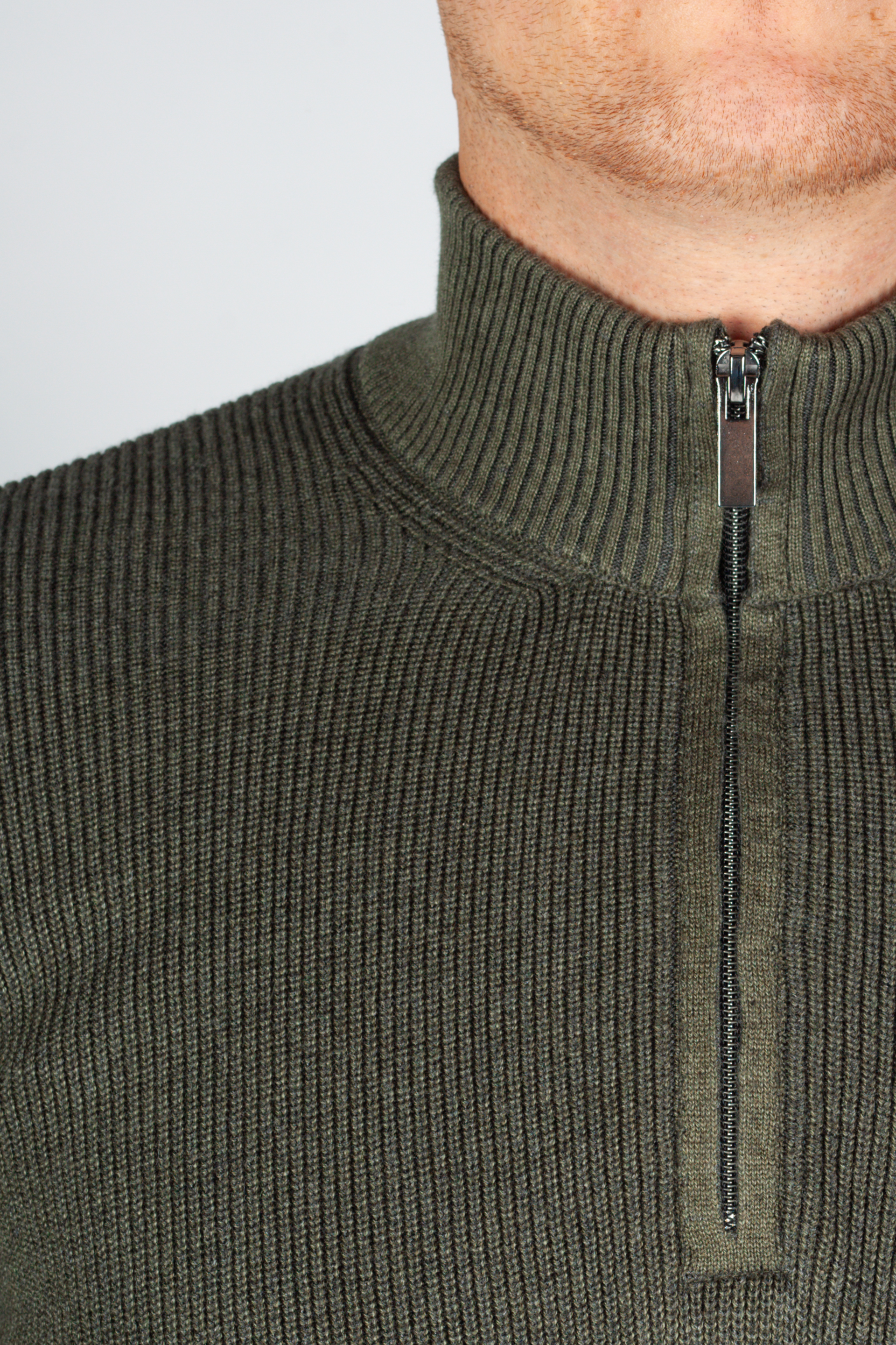 Strickpullover MCL 33812-HAKI-MELANJ