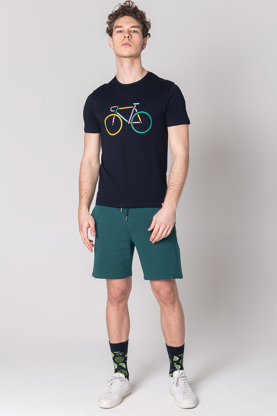 Sweatshorts JOHN FRANK JFSHBA01-PETROL