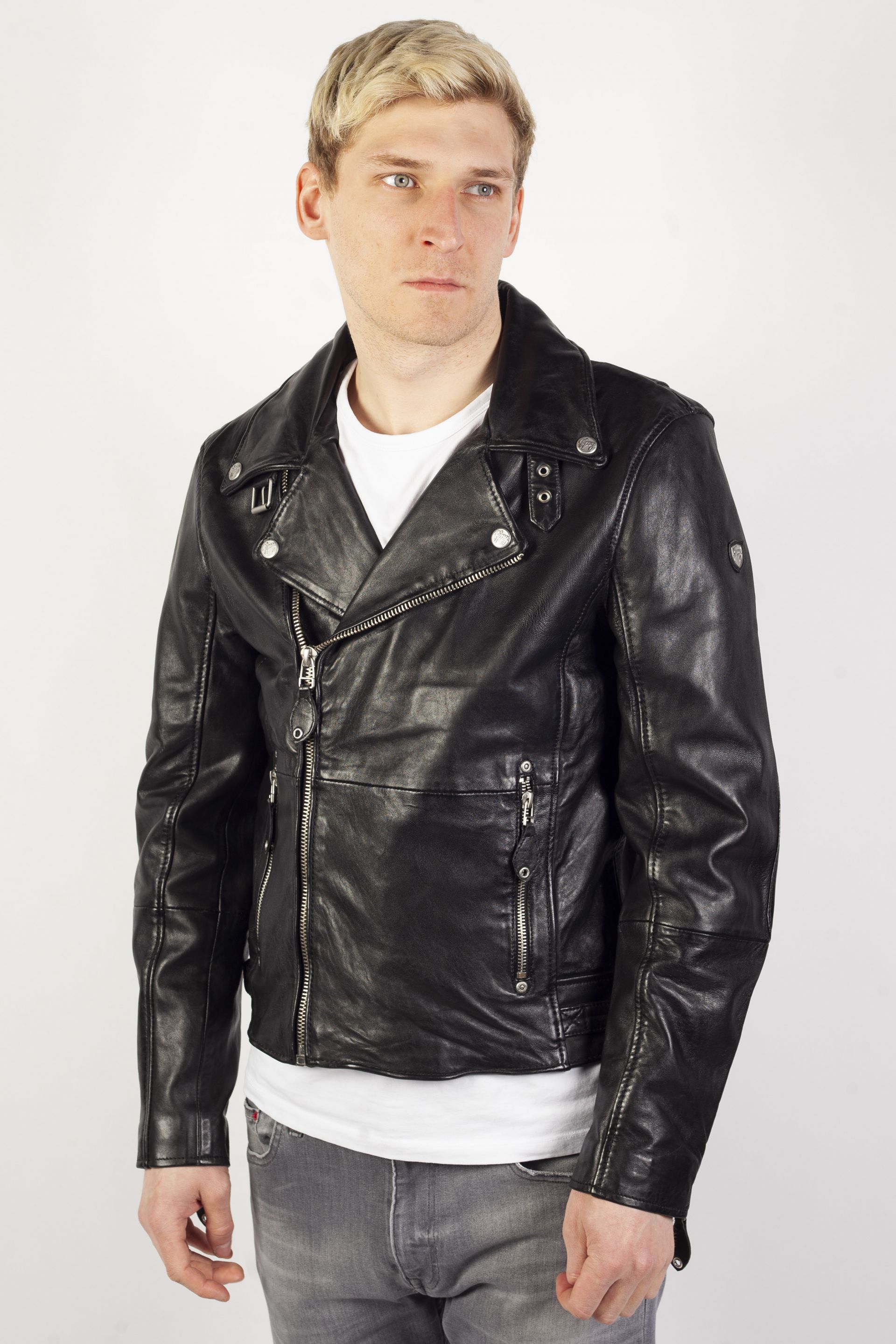 Lederjacke GIPSY Mavric-SF-NSLV-BIO-BLACK