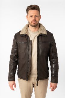 Lederjacke MAURITIUS 1201-0746-dark-taupe