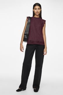 T-Shirt PIECES 17120454-Tawny-Port