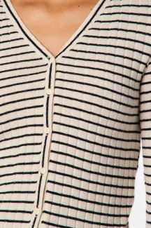 Strickjacke PIECES 17154805-Birch-BLACK