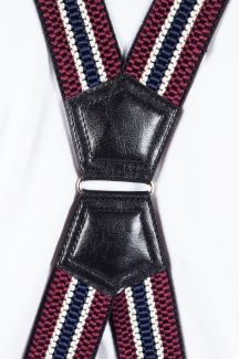 Hosenträger X JEANS DMAX40-MIX-RED-GRAY