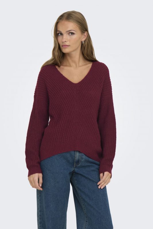 Strickpullover JACQUELINE DE YONG 15208245-Cabernet-WBP