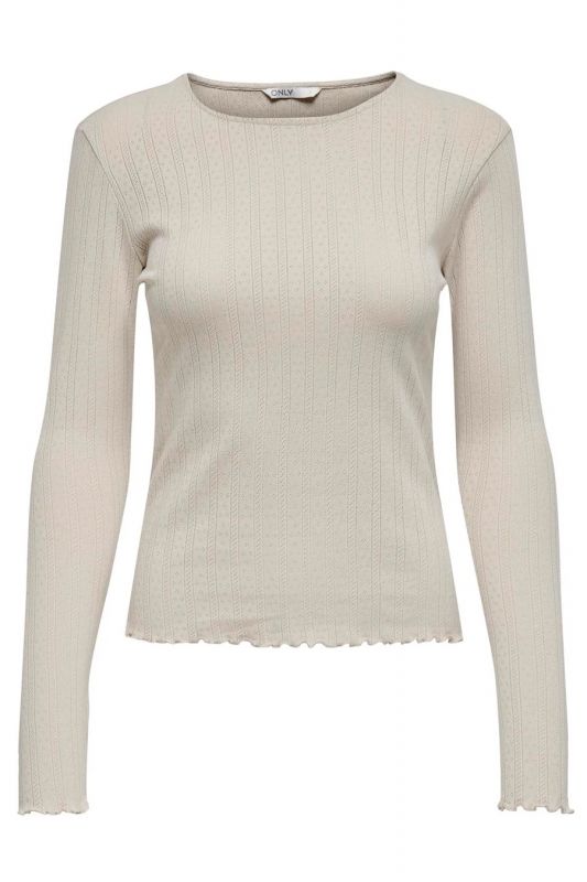 Langarmshirt ONLY 15291987-Pumice-Stone