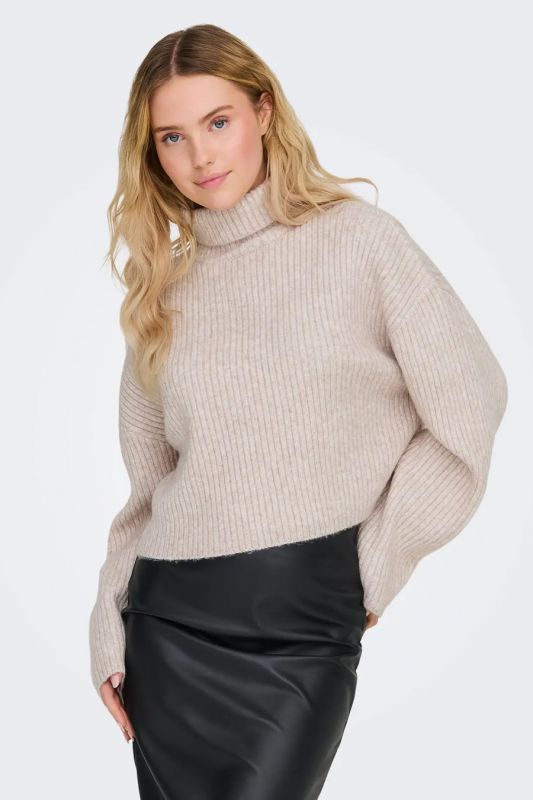 Strickpullover ONLY 15321177-Oatmeal-MEL