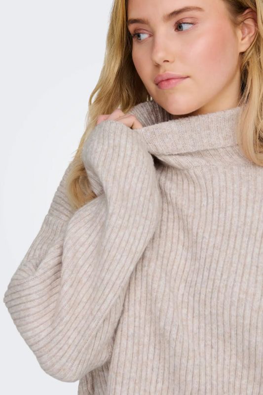 Strickpullover ONLY 15321177-Oatmeal-MEL