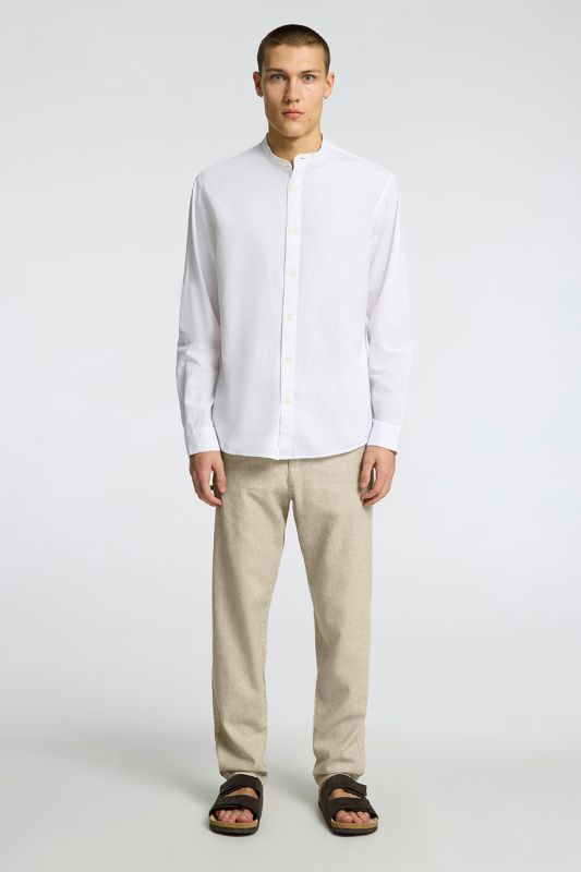 Leinenhose SELECTED 16087636-Vetiver