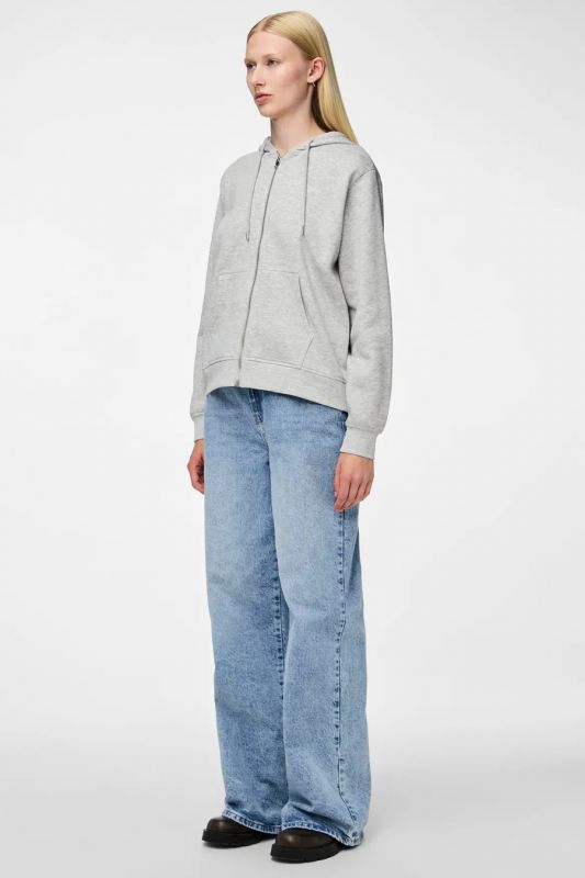 Sweatjacken PIECES 17140741-Light-Grey