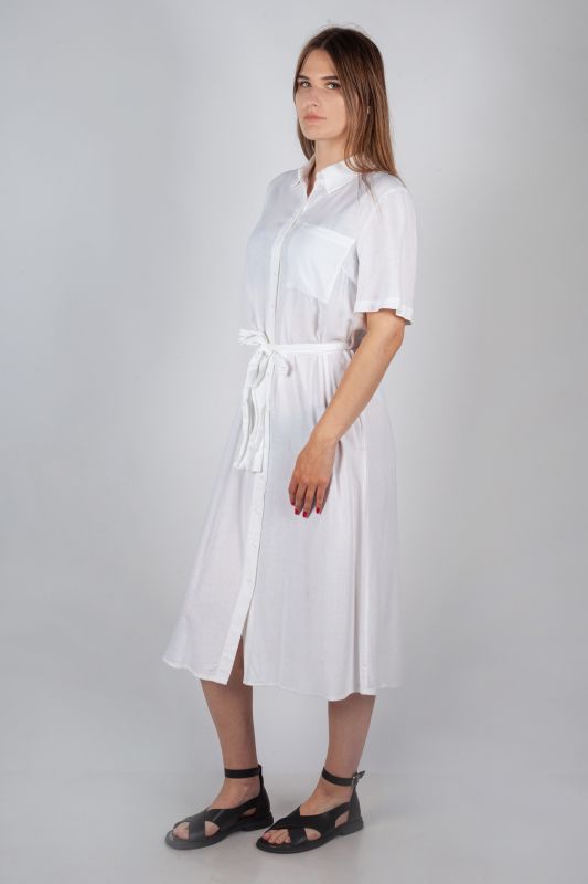 Kleid PIECES 17152063-Bright-White