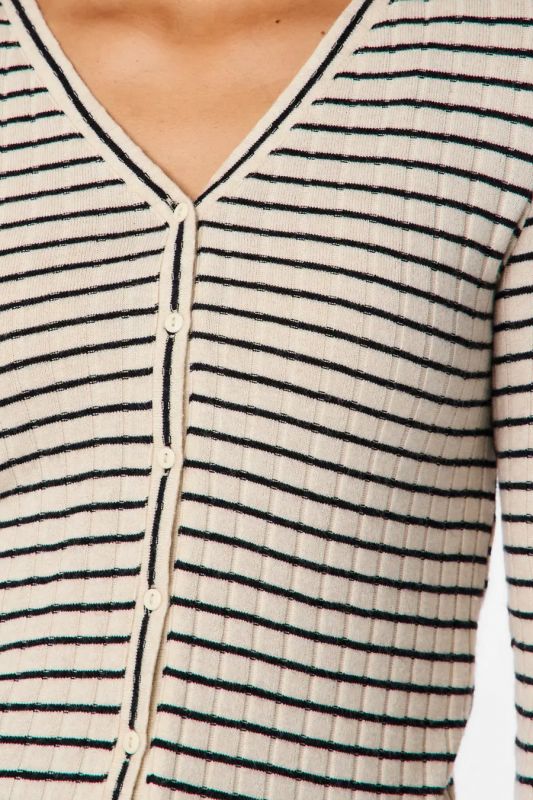 Strickjacke PIECES 17154805-Birch-BLACK