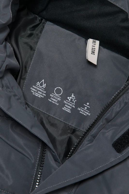 Winterjacke ONLY & SONS 22020156-Grey-Pinstrip