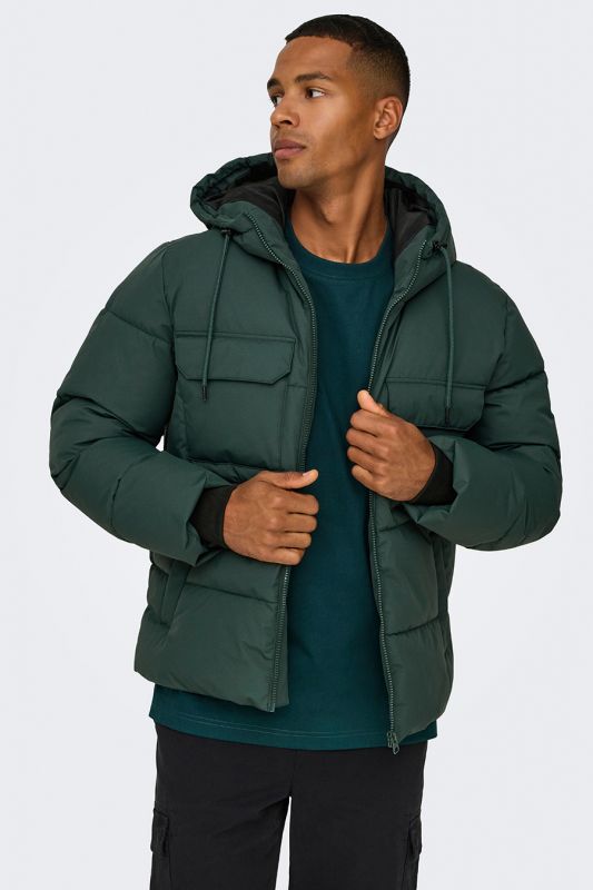 Winterjacke ONLY & SONS 22029661-Darkest-Spruc