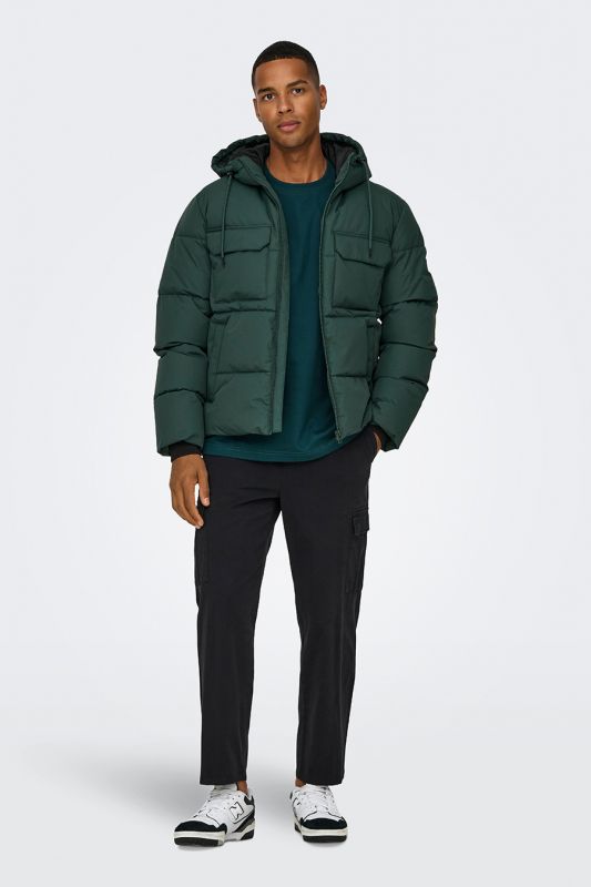 Winterjacke ONLY & SONS 22029661-Darkest-Spruc