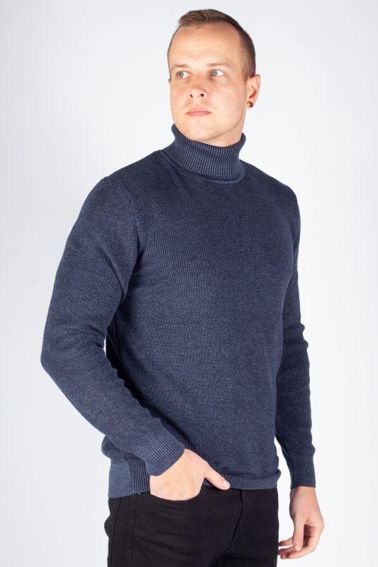 Rollkragenpullover MCL 33811-INDIGOMELANJ
