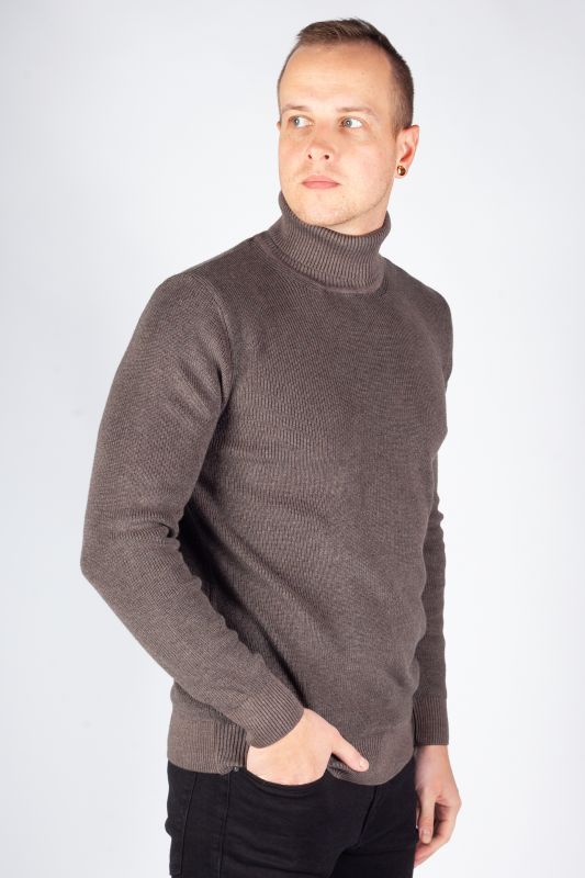 Rollkragenpullover MCL 33811-KAHVEMELANJ
