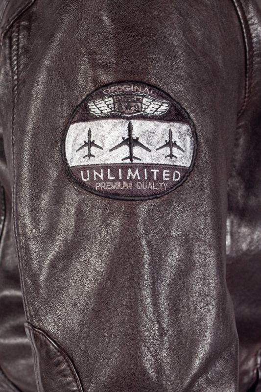 Lederjacke mit Futter DEERCRAFT 3701-0142-dark-brown