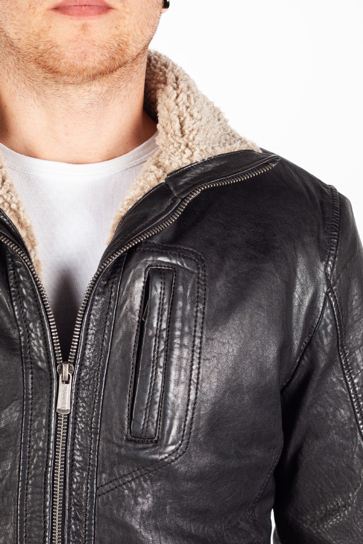 Voodriga nahktagi DEERCRAFT 3701-0144-black-beige