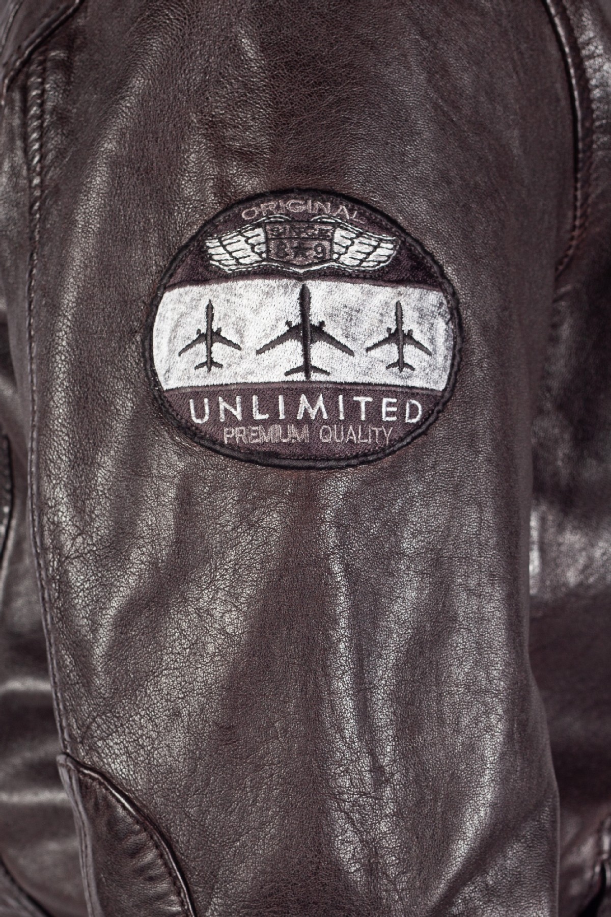 Leather jacket with lining DEERCRAFT 3701-0142-dark-brown