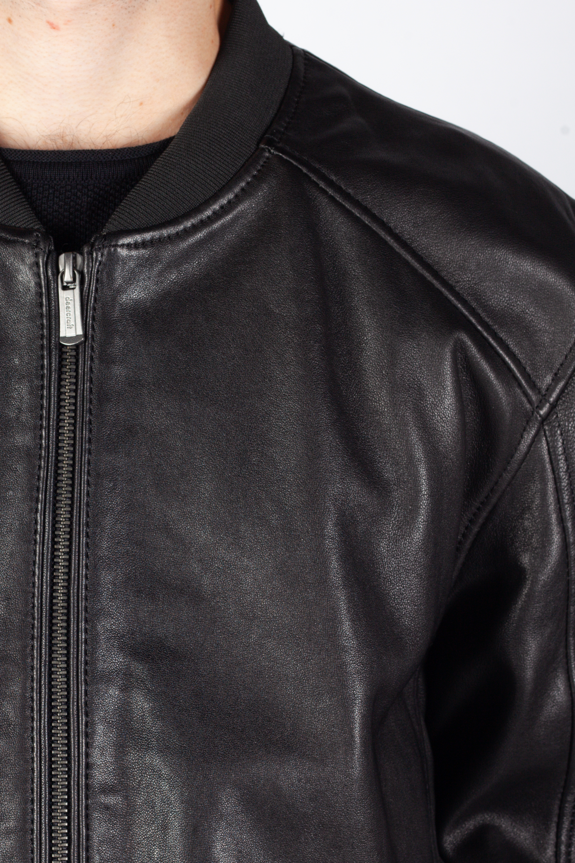 Leather jacket DEERCRAFT 3701-0159-black