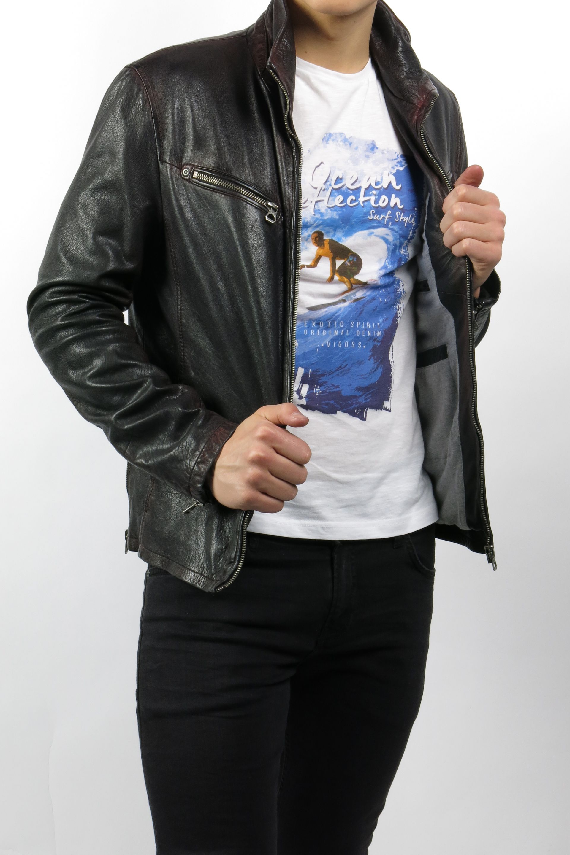 Leather jacket GIPSY GBGaines-SF-LAJORV-REDW