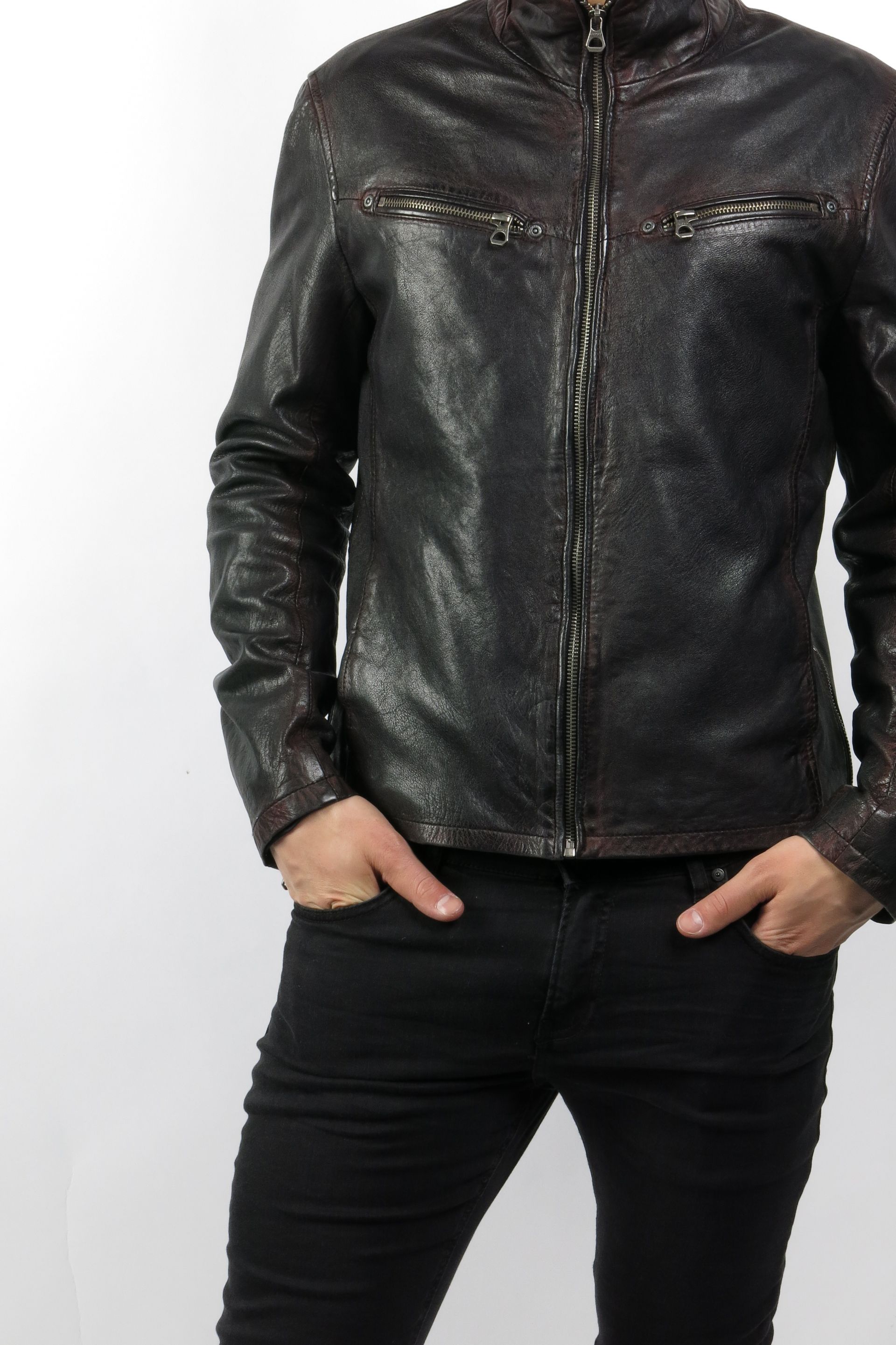 Leather jacket GIPSY GBGaines-SF-LAJORV-REDW