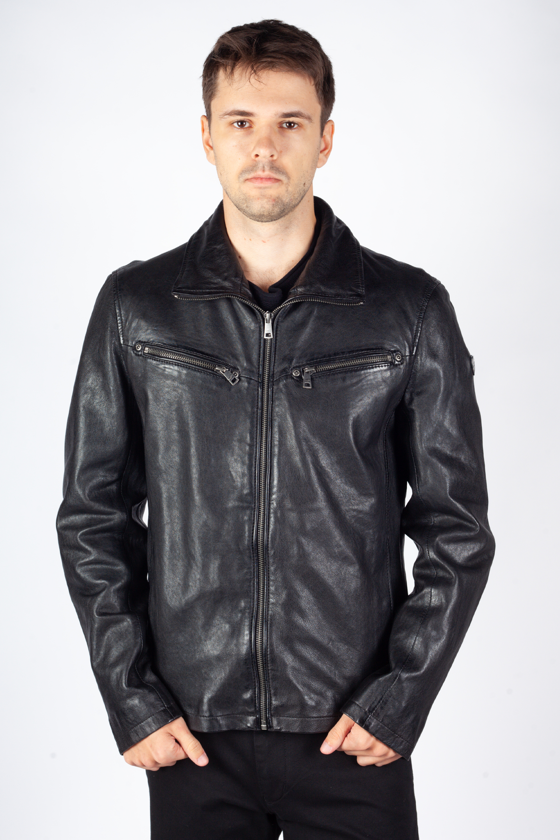 Leather jacket MAURITIUS 1201-0846-black