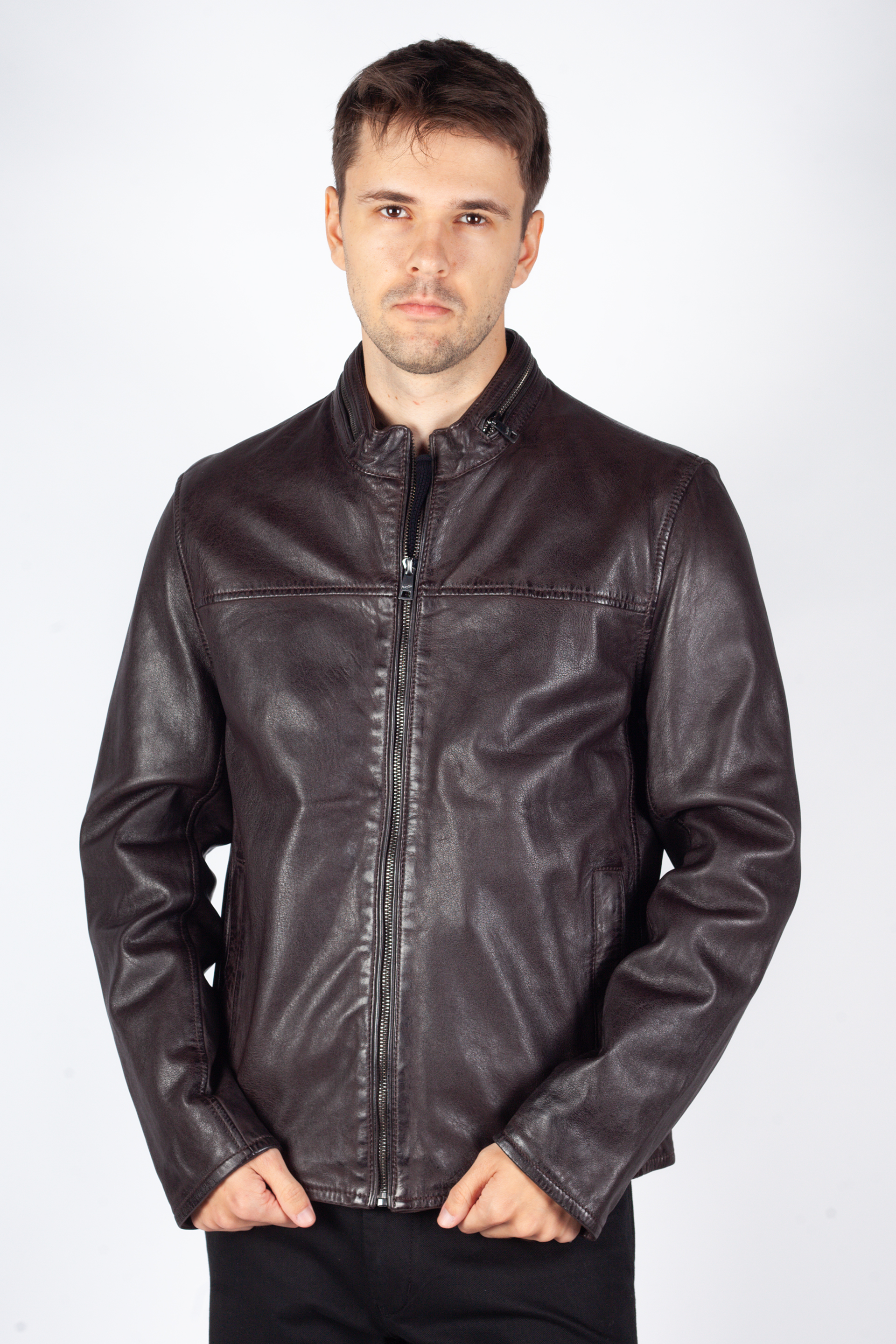 Leather jacket MAURITIUS 1201-0848-dark-brown