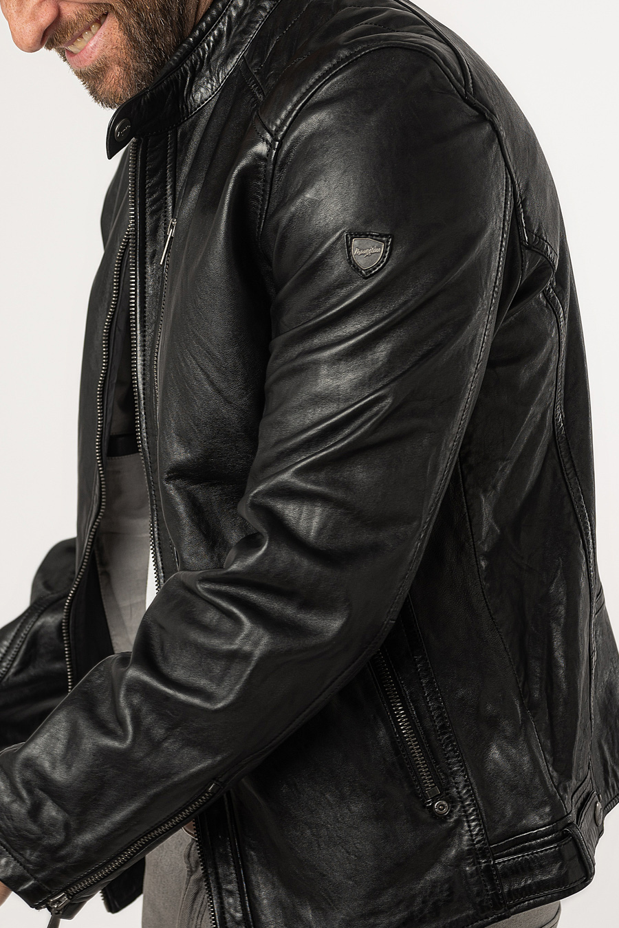 Leather jacket MAURITIUS 1201-0672-black