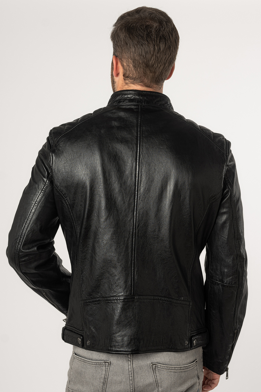 Leather jacket MAURITIUS 1201-0672-black