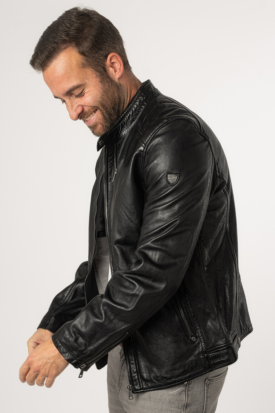 Leather jacket MAURITIUS 1201-0672-black