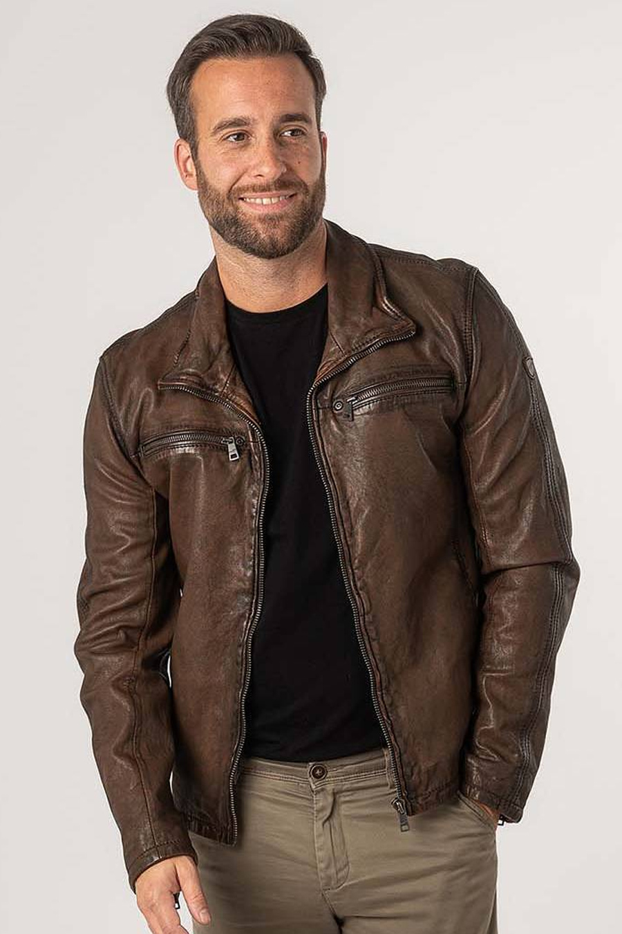 Leather jacket MAURITIUS 1201-0729-antique-cogna