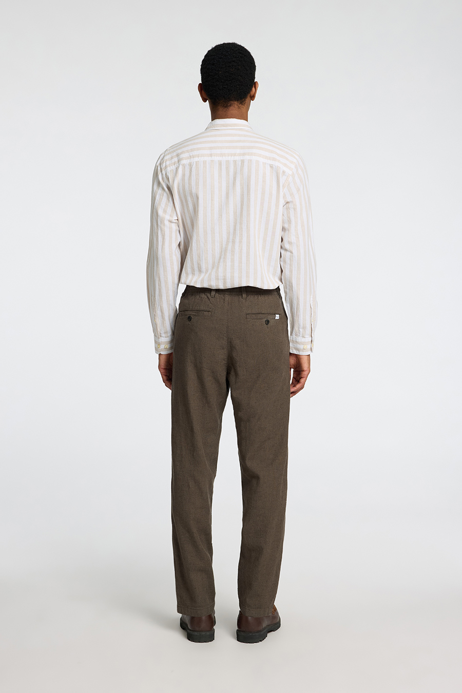 Linen trousers SELECTED 16087636-Forest-Night