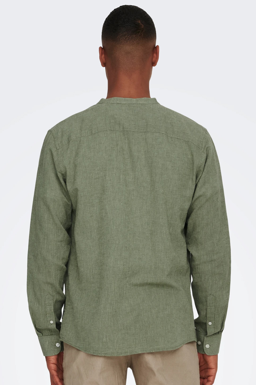 Linen shirt ONLY & SONS 22019173-Swamp