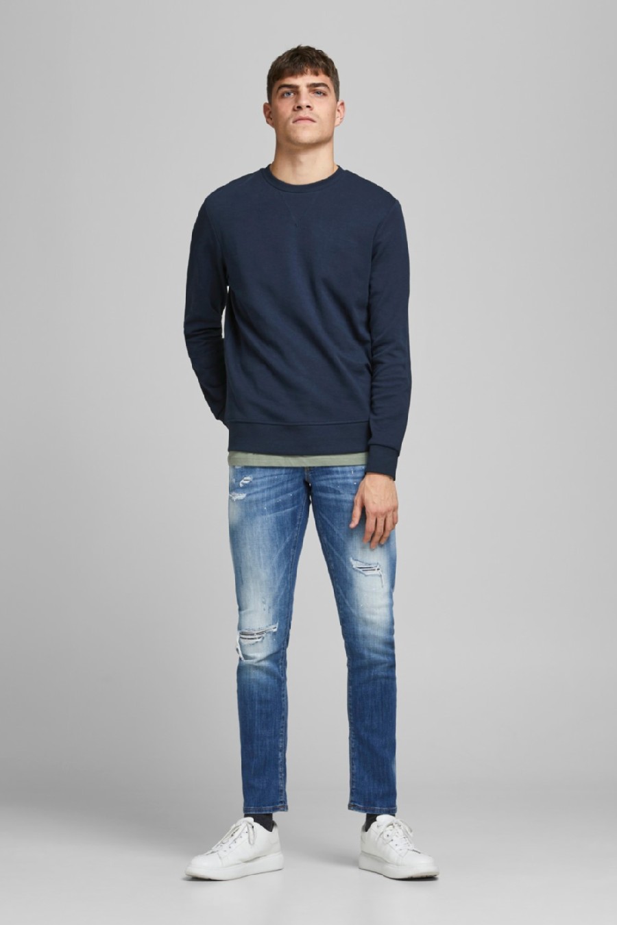 Hoodie JACK & JONES 12181903-Navy-Blazer